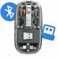 Kablosuz Mouse Fare Şarjlı Bluetooth Wireless Çift Modlu Sessiz