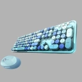 Kablosuz Retro Klavye ve Mouse Seti – 104 Tuşlu, Sessiz Yazım