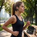 Kablosuz Spor Kulaklığı Kulak Kancalı Bluetooth Kulaklık Şarj Kutulu