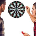 Kaliteli Ahşap Dart Tahtası 12 İnç  4 Dart Ok Seti