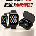 Kaliteli Akıllı Saat ve Kaliteli Bluetooth Kulaklık ANC Özelliği Uzun Pil Ömrü