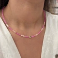 Kalp Boncuk Kolye - Pembe