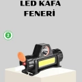 Kamp ve Doğa İçin Şarjlı LED Baş Feneri – Mıknatıslı, Su Geçirmez