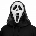 Kapşonlu Çığlık Maskesi Scream Maskesi - Hayalet Maskesi 33x21 Cm