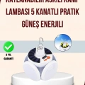 Katlanabilir Güneş Enerjili LED Kamp Lambası USB Şarjlı