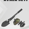 Katlanabilir Kamp Küreği Küçük Kazma Kürek Seti Pusulalı