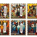 Kedi Tasarımı İstanbul Temalı Buzdolapı Süsü Magnet Alk5406