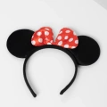 Kırmızı Fiyonklu Minnie Mouse Taç Fare Tacı Kafa Bandı