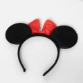 Kırmızı Fiyonklu Minnie Mouse Taç Fare Tacı Kafa Bandı
