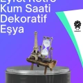 Klasik Tasarımlı Ahşap Kum Saati – Ev ve Ofis İçin Masaüstü Aksesuarı