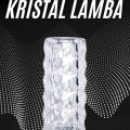 Kristal Lamba Masa Lambası Şarjlı Masa Lambası Dokunmatik Sensör Usb Şarjlı