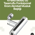 Krom Musluk Başlığı | 4ü 1 Arada Su Çıkışı | Kolay Montajlı