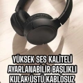 Kulak Üstü Kablosuz Bluetooth Kulaklık Gürültü Önleyici Ayarlanabilir
