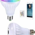Kumandalı RGB Led Işık Bluetooth Hoparlör Ses Lambası Renkli Ampul