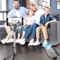 Kumandalı Tripod Telefon Tutucu Selfie Çubuğu 360 Derece Dönebilen