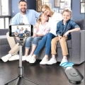 Kumandalı Tripod Telefon Tutucu Selfie Çubuğu 360 Derece Dönebilen