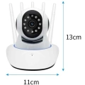 LED Aydınlatmalı 5 Antenli Motorlu 1080P Wifi Kamera Sensörlü