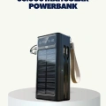 LED Aydınlatmalı Güneş Panelli Powerbank Seyahat ve Kamp İçin