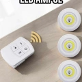 Led Lamba 3lü Uzaktan Kumandalı Yapışkanlı Beyaz Işık