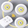 Led Lamba 3lü Uzaktan Kumandalı Yapışkanlı Beyaz Işık