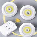 Led Lamba 3lü Uzaktan Kumandalı Yapışkanlı Beyaz Işık