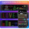 Led Panel Cama Yapışan Telefon Kontrollü Led Ekran Panel 16*64 Led Sayısı