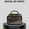 LED’li Nostaljik Bluetooth Hoparlör – Vintage Tasarım, Ahşap Doku