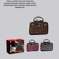 LED’li Nostaljik Bluetooth Hoparlör – Vintage Tasarım, Ahşap Doku