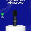 Lightning Girişli 2’li Kablosuz Yaka Mikrofonu Çift Kişilik Kayıt