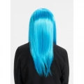 Litae Trend Açık Mavi Renk Uzun Düz Parti Peruğu