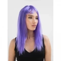 Litae Trend Lila Renk Uzun Düz Parti Peruğu