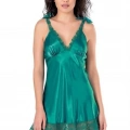 HERŞEYTREND  Zümrüt Kısa Saten Gecelik 8121