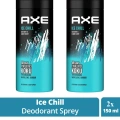 HERŞEYTREND 2 Adet Axe Ice Chill Erkek Deodorant Sprey 150 ml
