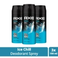 HERŞEYTREND 3 Adet Axe Ice Chill Erkek Deodorant Sprey 150 ml