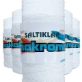 HERŞEYTREND 5 Adet Polyester Makrome İpi 10 Kar Beyaz 100 gr