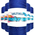 HERŞEYTREND 5 Adet Polyester Makrome İpi 370 Lacivert 100 gr
