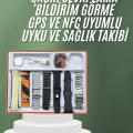 HERŞEYTREND 7 Kordonlu Akıllı Saat Plastik Kordon Hasır Kordon Çelik Kordon
