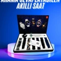 HERŞEYTREND Akıllı Saat Çoklu Kordon Seçenekli Dokunmatik Ekran Nabız Sensörlü