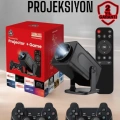 HERŞEYTREND Android Projeksiyon ve Çift Kollu Game Box