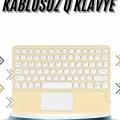 HERŞEYTREND Android ve İOS Uyumlu Bluetooth Klavye Touchpad Slim Kablosuz Wifi Q Klavye