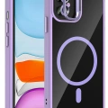 LitaeTrend Apple iPhone 11 Remim Lensli Magsafe Standlı Kapak - Lila