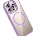 LitaeTrend Apple iPhone 14 Pro Max Remim Lensli Magsafe Standlı Kapak - Lila