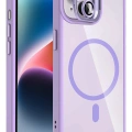 LitaeTrend Apple iPhone 14 Remim Lensli Magsafe Standlı Kapak - Lila