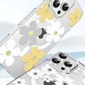 LitaeTrend Apple iPhone 16 Pro Max Floral Magsafe Kapak - Turuncu