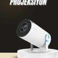 HERŞEYTREND Ayaklı Projeksiyon Taşınabilir Mini Projektör Sinema Projektörü Android