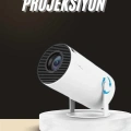 HERŞEYTREND Ayaklı Projeksiyon Taşınabilir Mini Projektör Sinema Projektörü Android