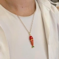 HERŞEYTREND Balık Kolye - Kırmızı