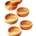 HERŞEYTREND Bambu Yuvarlak 6 lı Lüks Çerezlik 9,5 x 3 cm