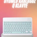 HERŞEYTREND Bluetooh Wıreless Keyboard Siyah Q Klavye İOS Ipad Android Windows Uyumlu