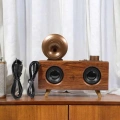 HERŞEYTREND Bluetooth Hoparlör Ahşap Klasik Retro Gramofon Bluetooth Müzik Kutusu